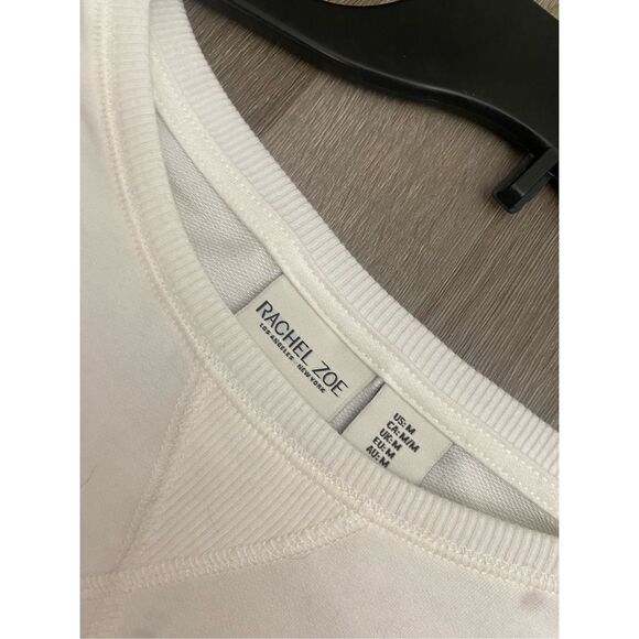 Rachel Zoe Embroidered "Love" White Pullover Sweater, Sz Medium - Picture 4 of 8